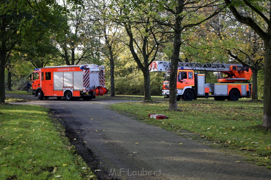 Feuer 1 brannten 3 Lauben Koeln Fuehlingen Kriegerhofstr P150.JPG - Miklos Laubert